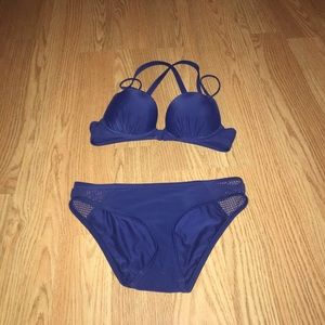 Navy Blue Strappy Bathing Suit!