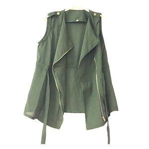 Olive Green Fashion Vest