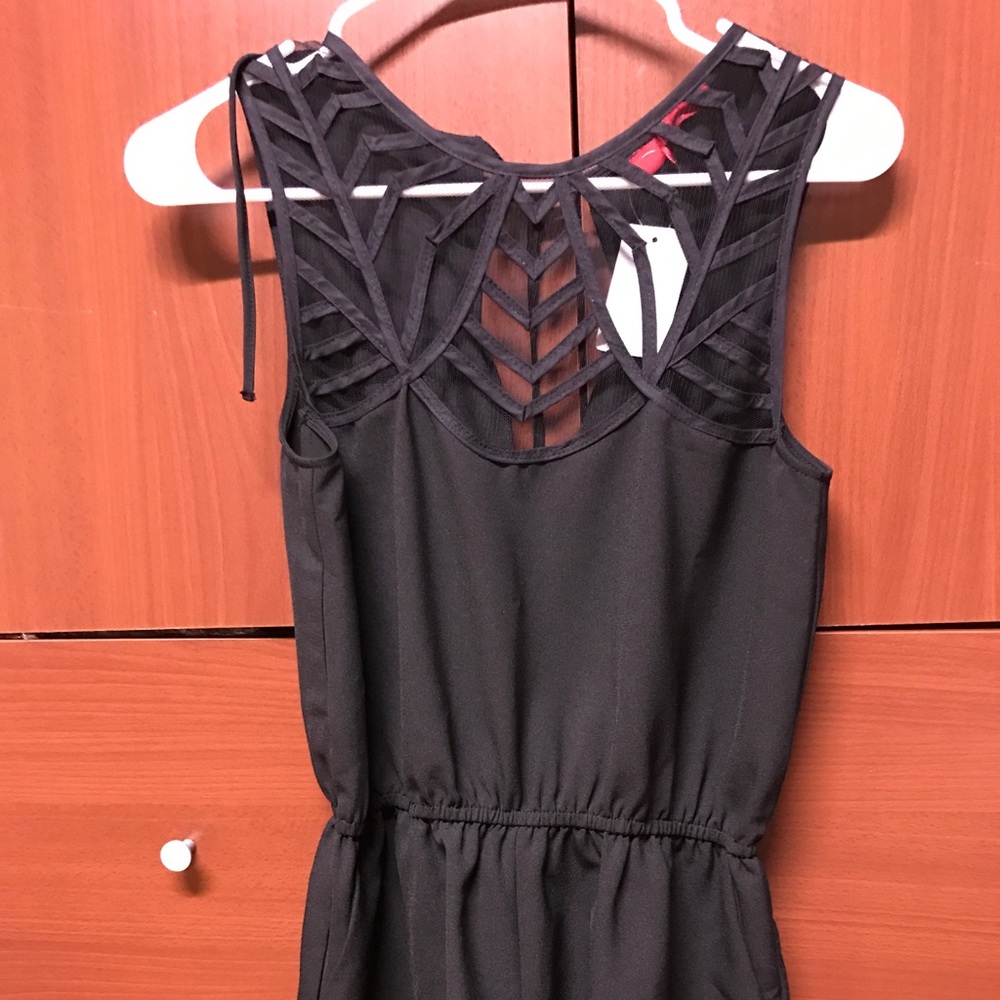 Black romper open back