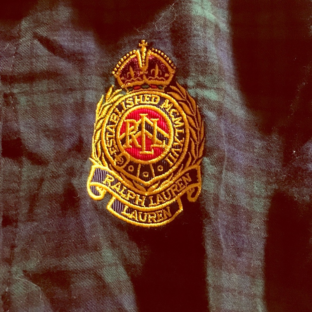 Ralph Lauren Green plaid Button Up