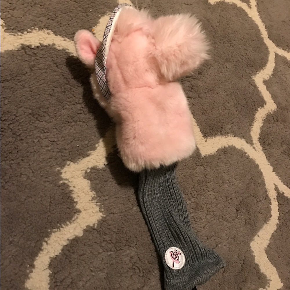 Golf driver head cover. Pink breast cancer 🎀