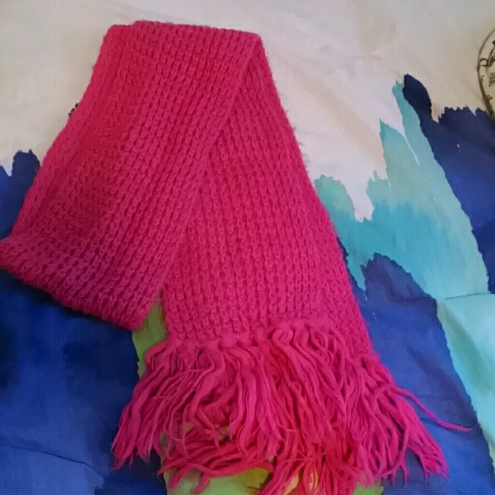 Hot pink winter scarf!