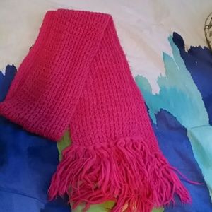 Hot pink winter scarf!
