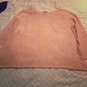 Lane Bryant peach sparkly sweater