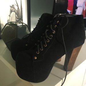 Jeffrey Campbell black suede Litas