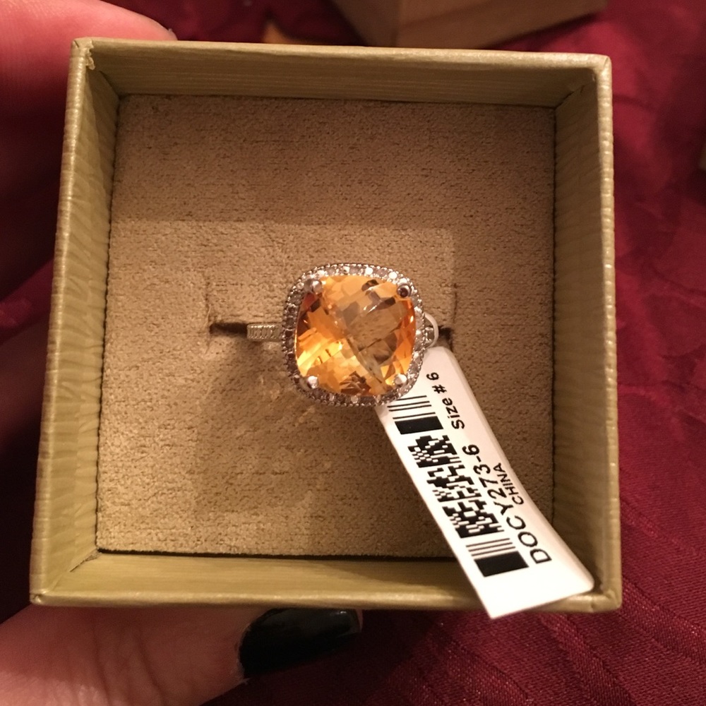 Sterling Silver Citrine Ring