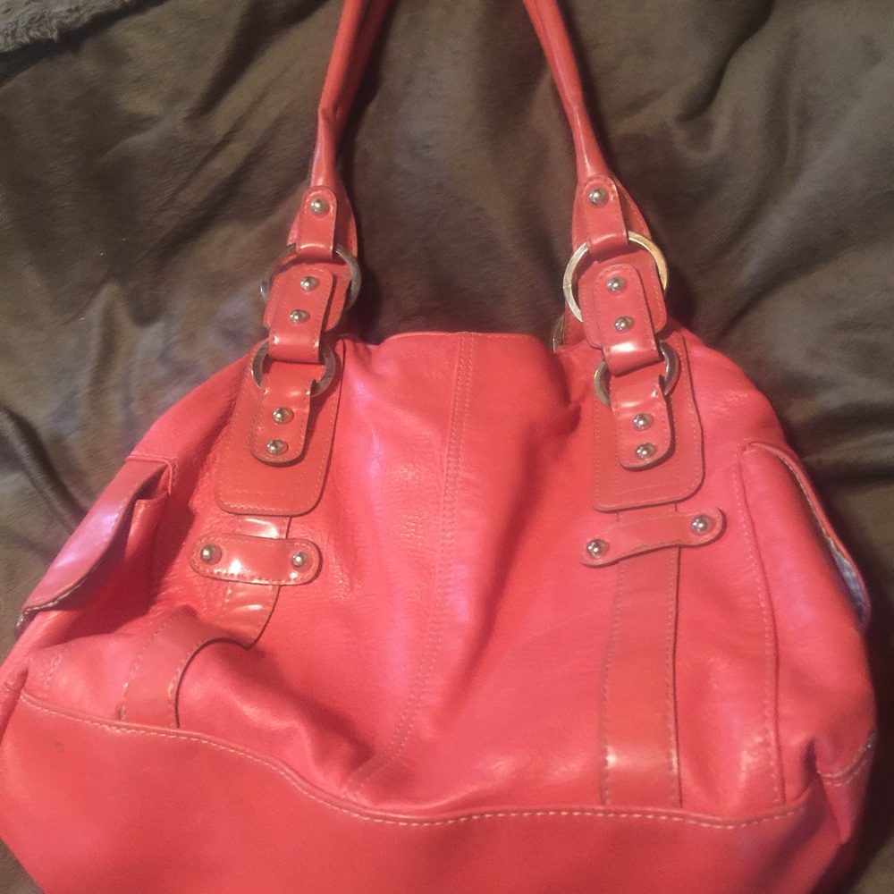 Coral satchel Purse