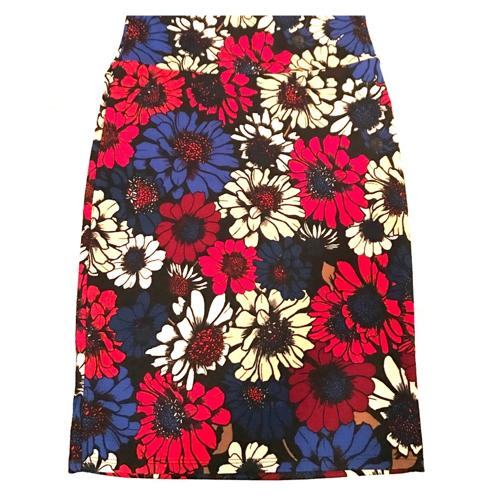 Lularoe floral midi skirt