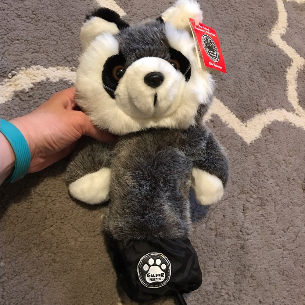 Golf club driver head cover. NWT. Raccoon. 🏌