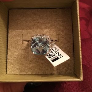Blue Topaz Sterling Silver Ring