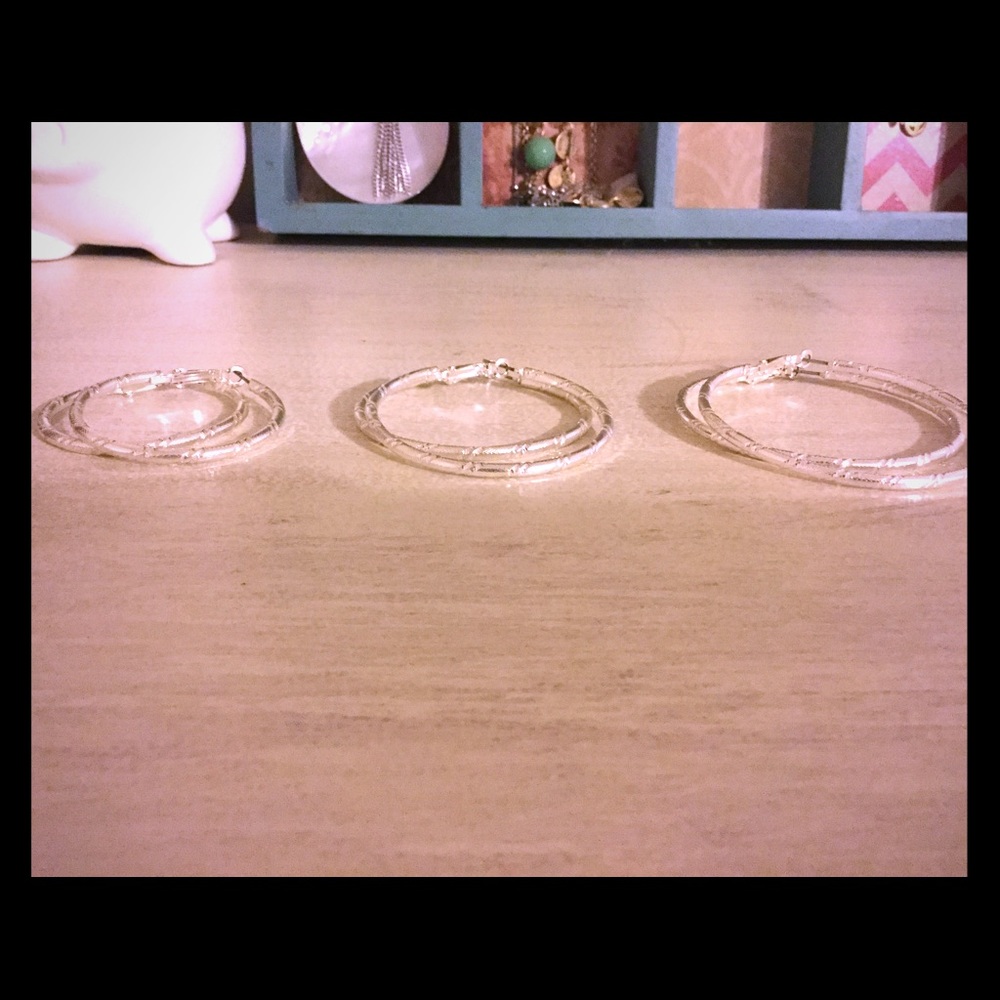Silver hoop earrings
