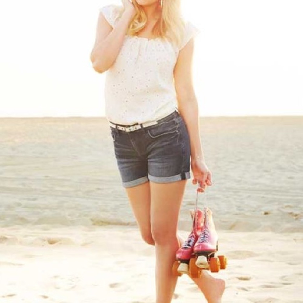 Lauren Conrad rolled cuff jean shorts