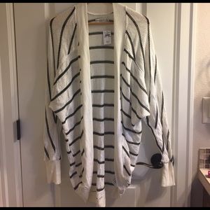 Black and white Dolman cardigan