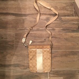 Tan coach cross body