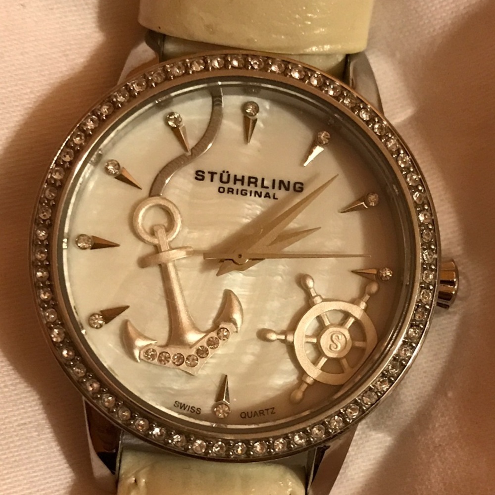 Stuhrling watch with anchor design