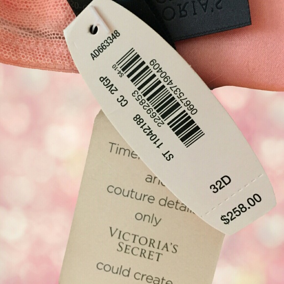 NWT Victoria's Secret Swarovski Crystal bra 32D - Picture 5 of 5