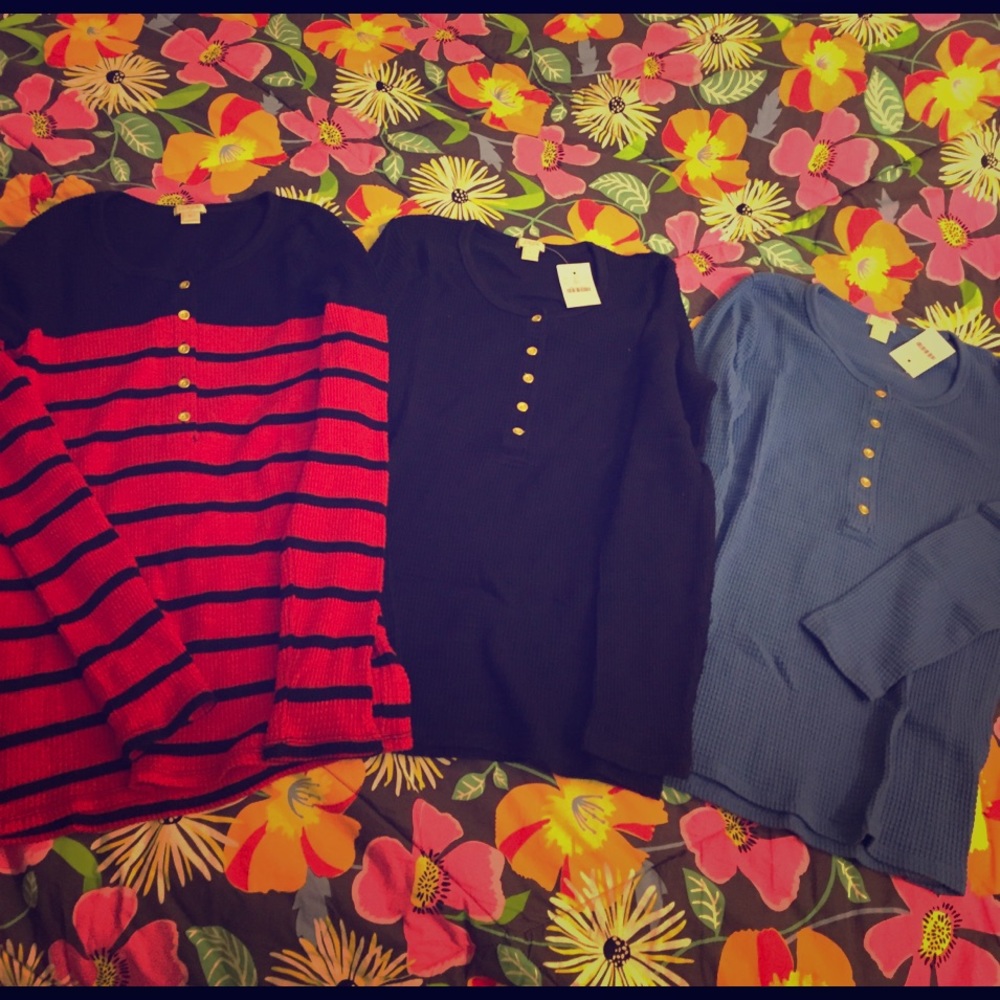 J. Crew long sleeve tees -please read description!