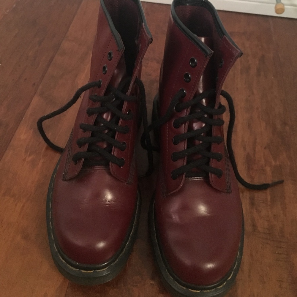 Red Dr. Marten boots