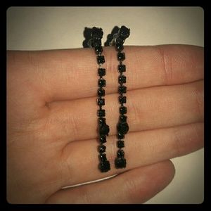Cute Black Jewel Earrings