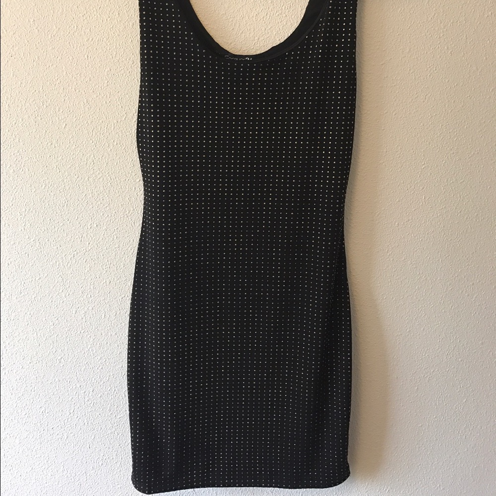 Black and Gold Body-Con Dress