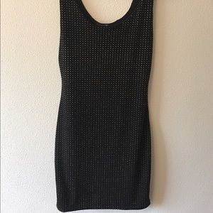 Black and Gold Body-Con Dress