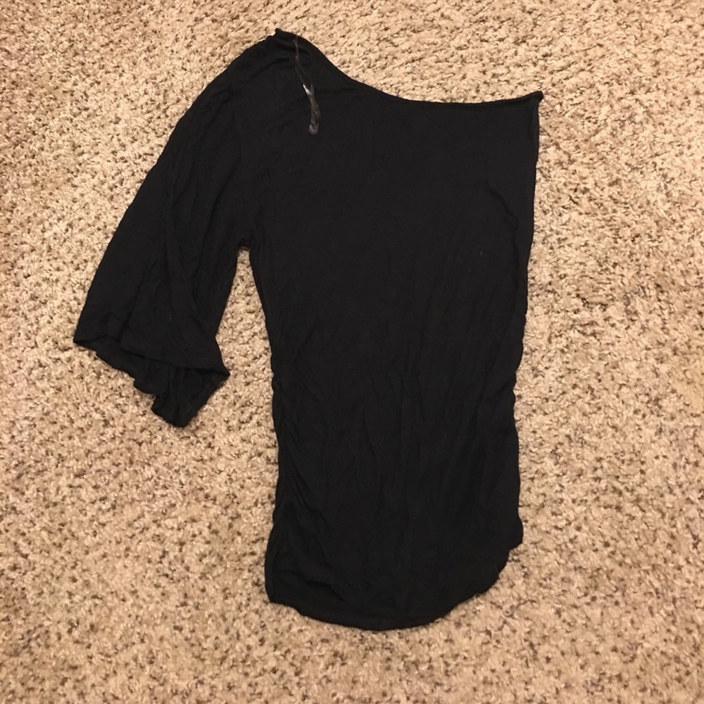 Black one sleeve top