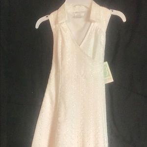 Girls white dress sz 6x
