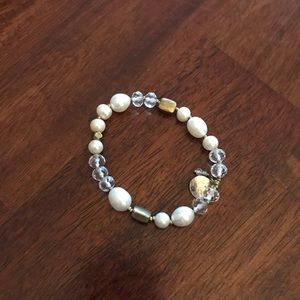 Silpada Bracelet - with glass and white beads