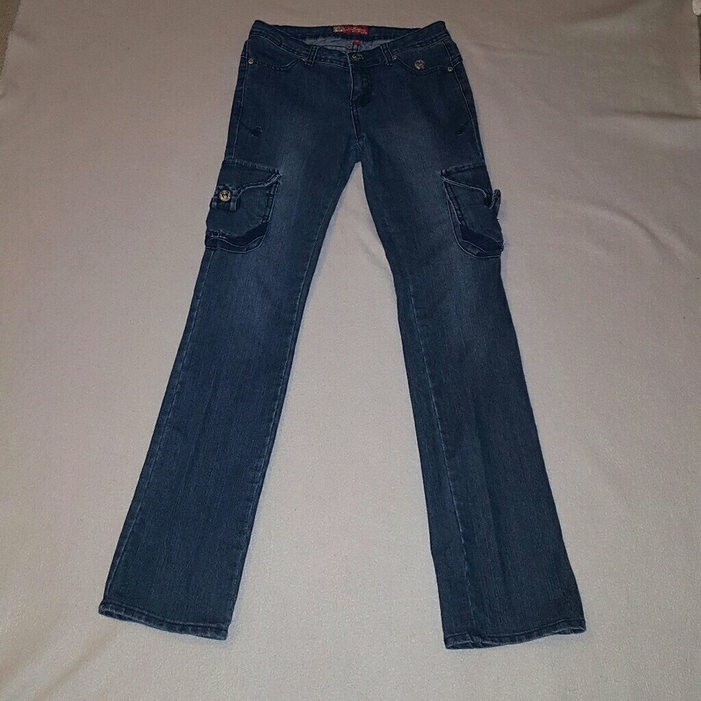 Apple Bottoms bootcut jeans.