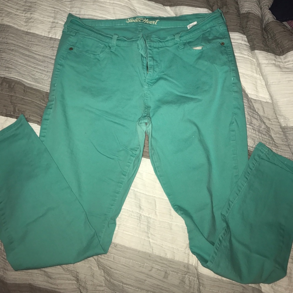Old navy teal skinny  jeans