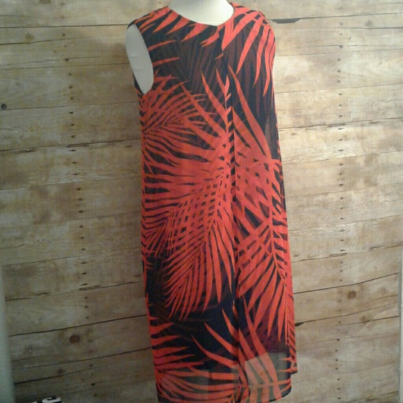 Muse Dress  Sleevelesss Red Black NWT - Picture 2 of 7
