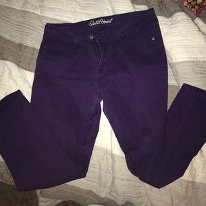 Old navy purple skinny jeans