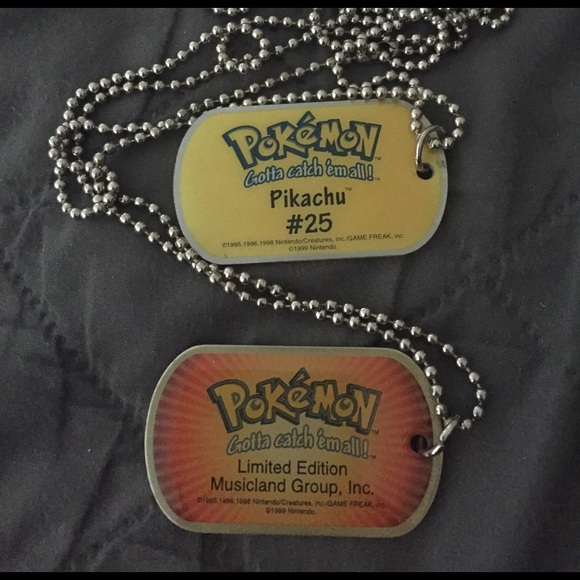 2 Rare Limited Edition Pokemon Dog Tags - Picture 2 of 2