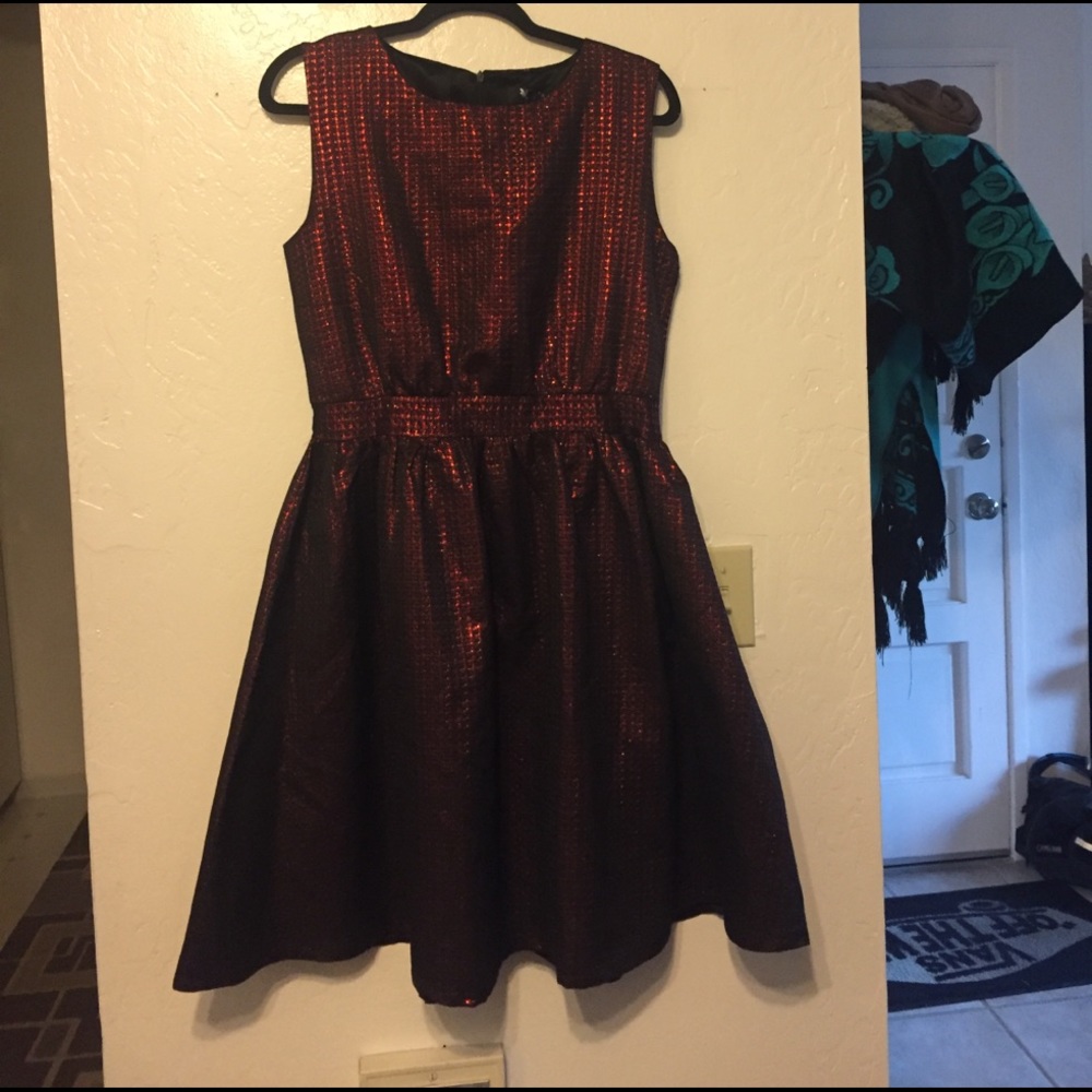 Ruby Red with tints of black dress