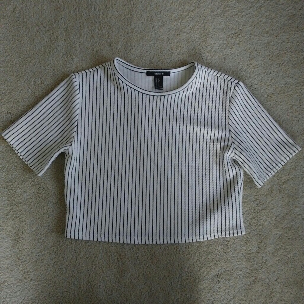 striped crop top forever 21