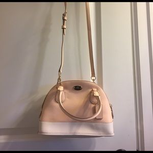 Coach Cora mini apricot chalk domed bag