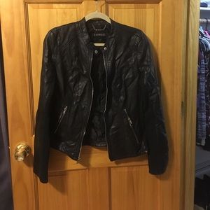 Black leather jacket