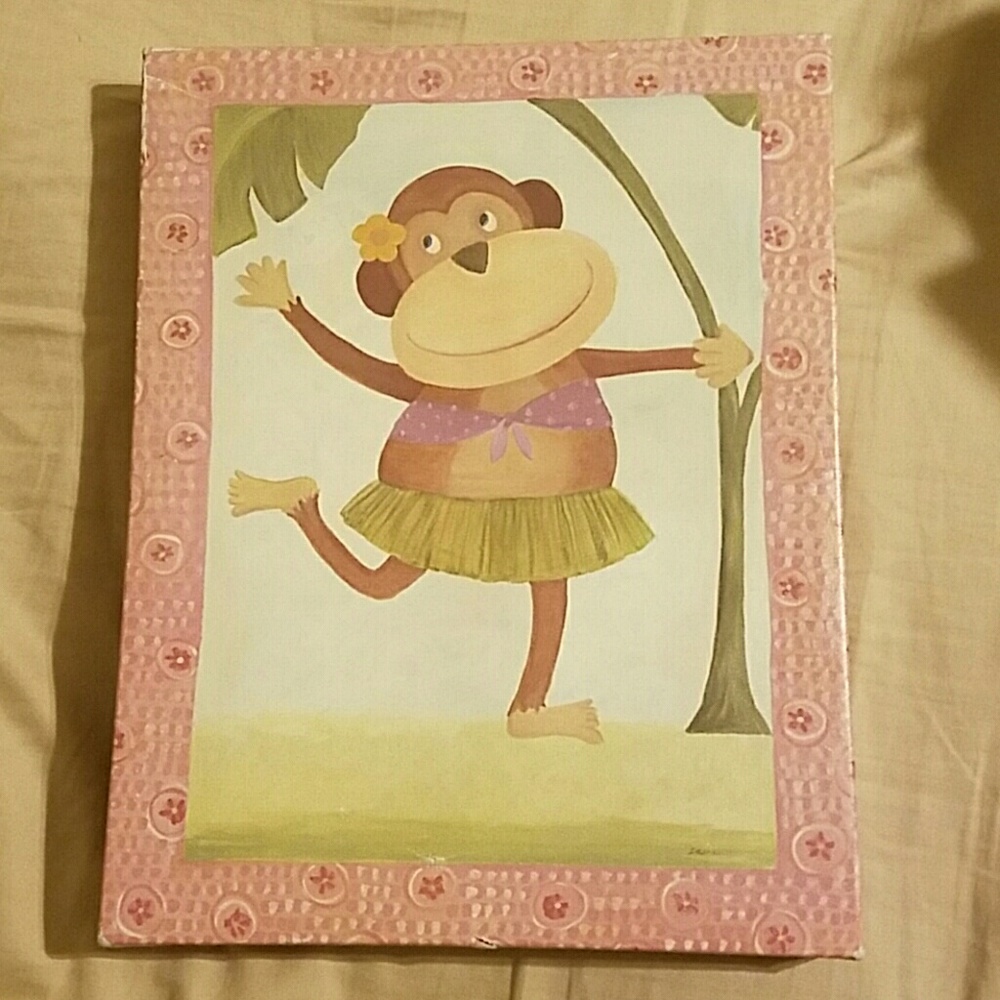 Cute little girls monkeys picture