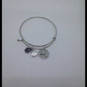 custom made hand stamped bracelet