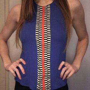Stitch fix blue Aztec tank top