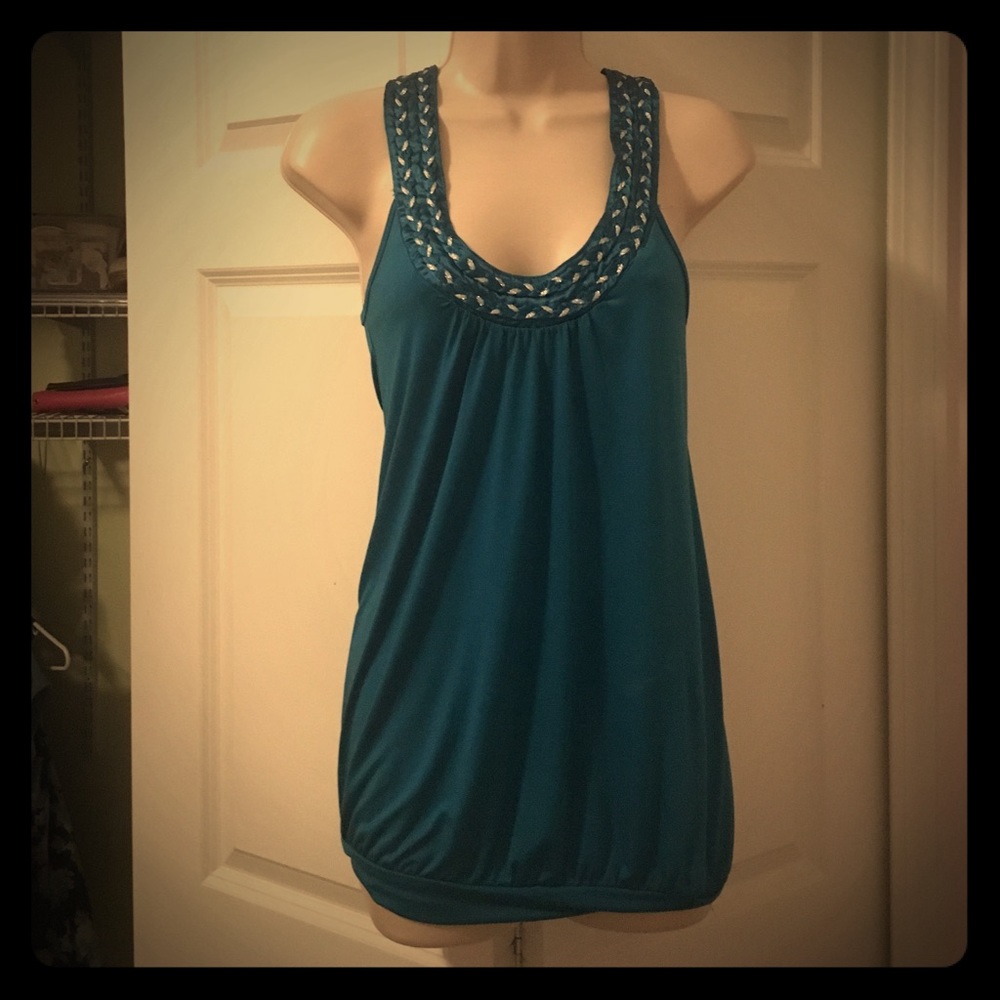Teal dressy tank
