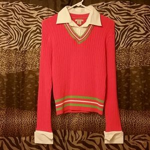 Maurices sweater with collar and cuffs, medium