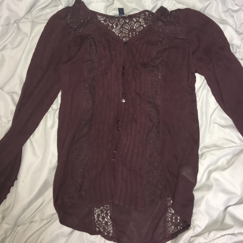maroon/purple long sleeve
