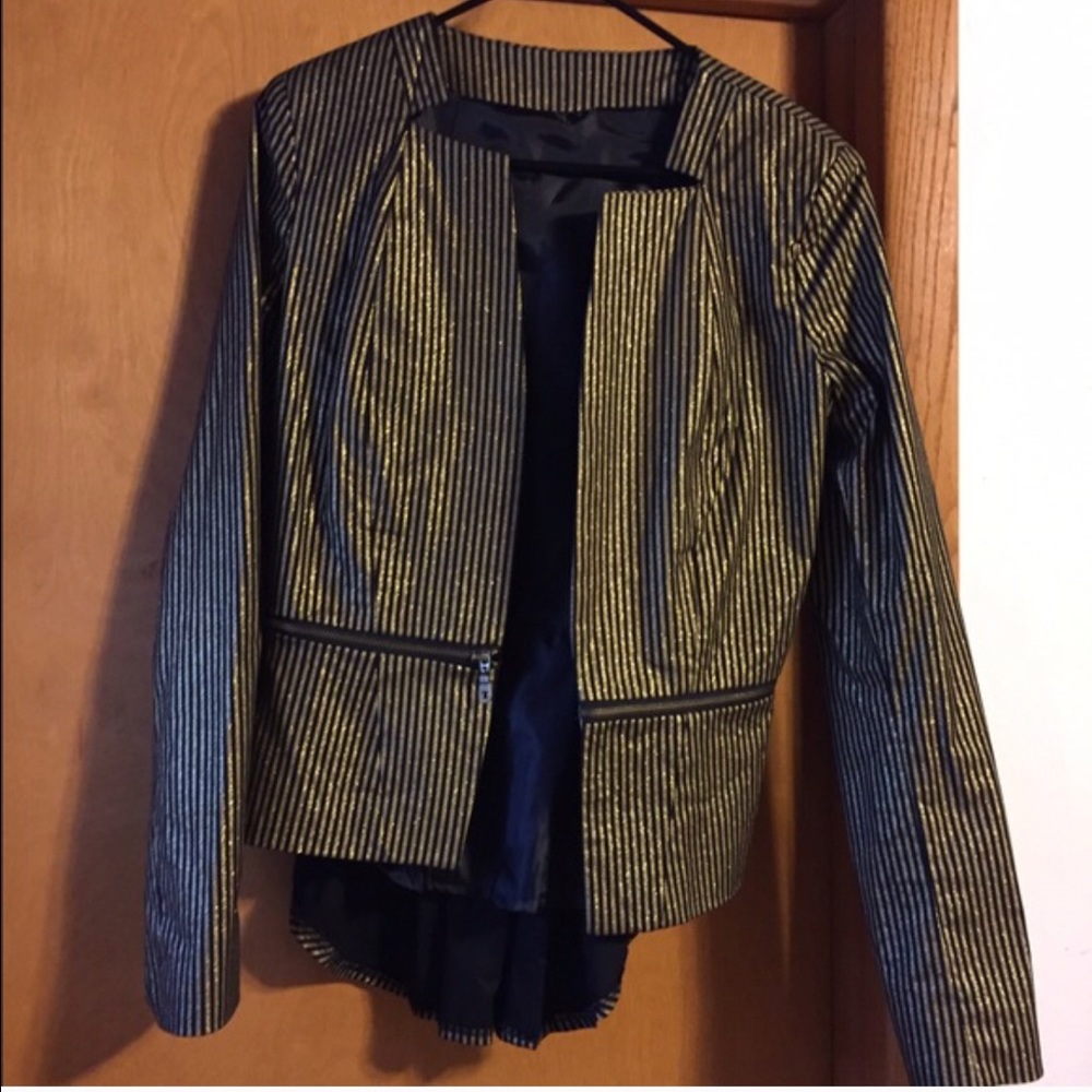 Gold and black tuxedo style H&M jacket
