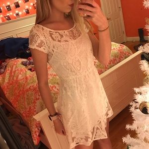 White lace dress