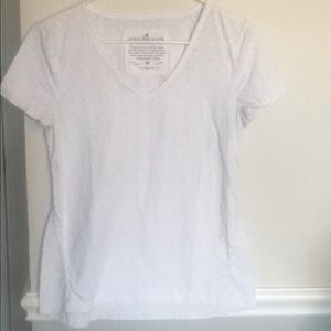 Organic White Tshirt with white print