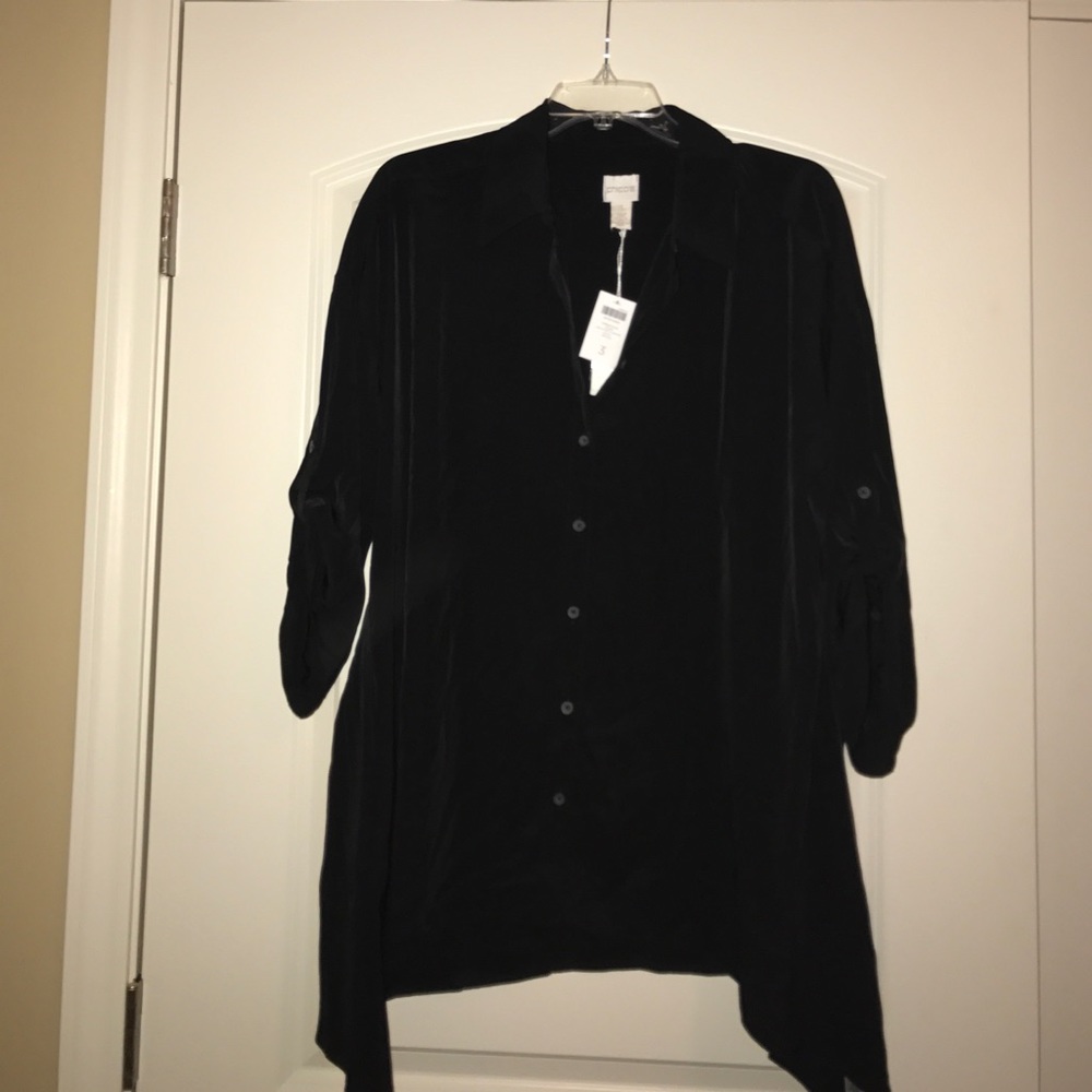 NWT Chicos women's blouse 100% polyester