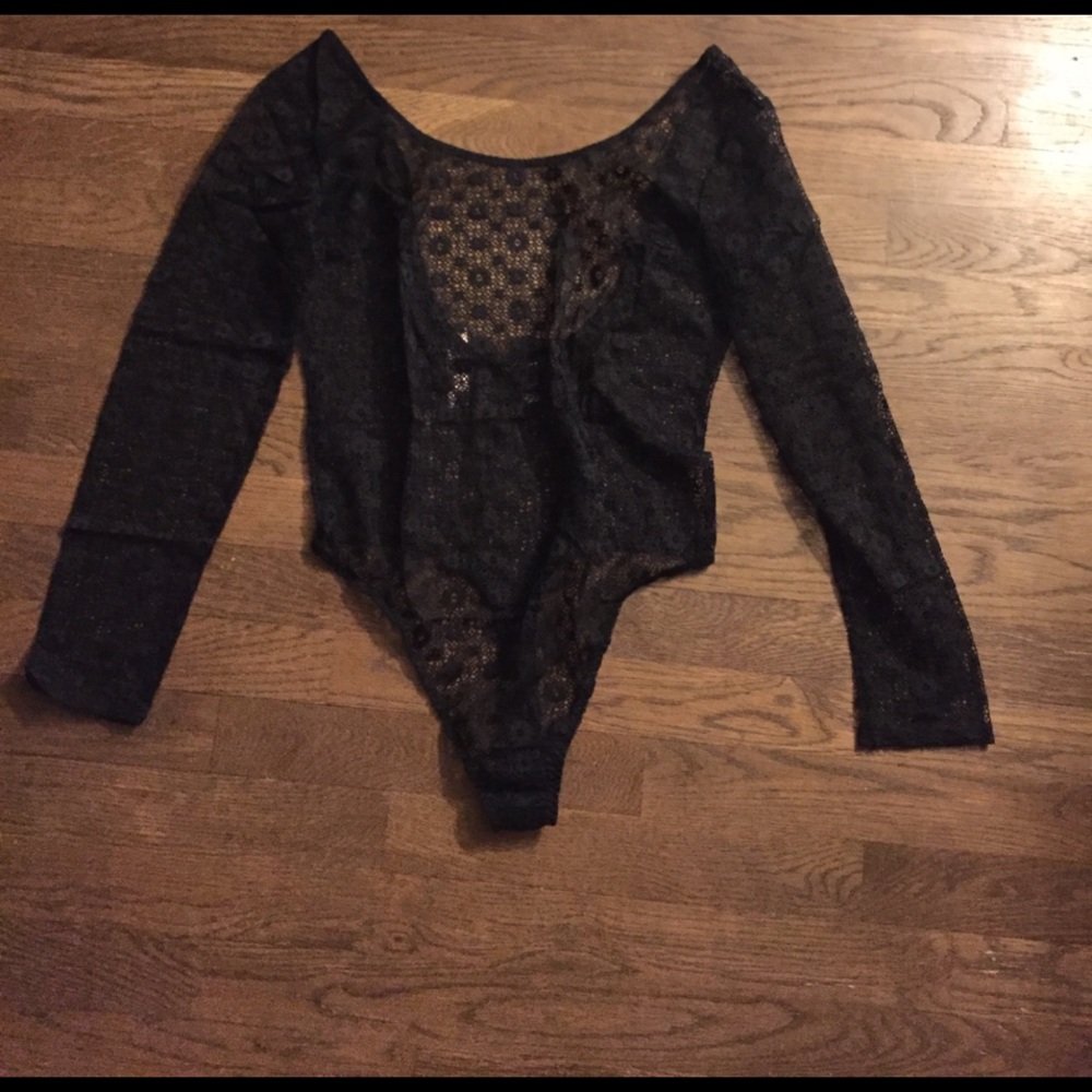 VS lace thong bodysuit