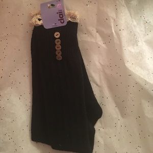 Black thigh high socks