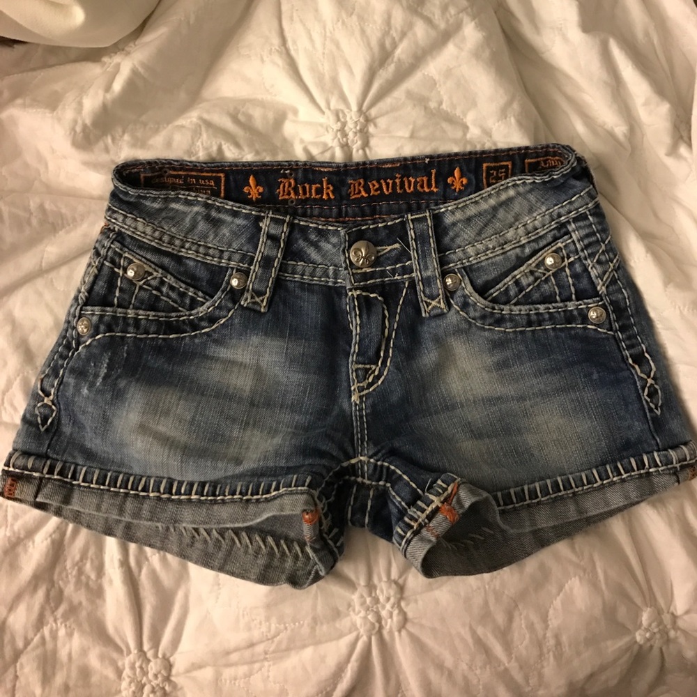 Rock Revival distressed jean shorts